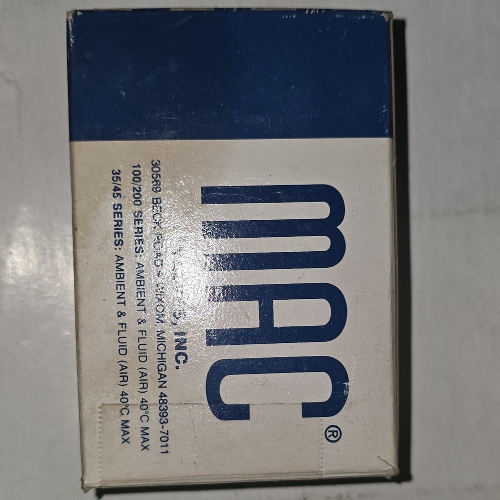 Mac 225B-111CAAA Solenoid Valve, 3/2-Way, Vac~150psi, 1/4NPT, 120VAC/24VDC Coil