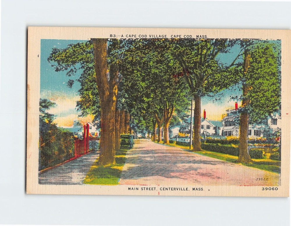 Postcard A Cape Cod Village Main Street Centerville Massachusetts USA