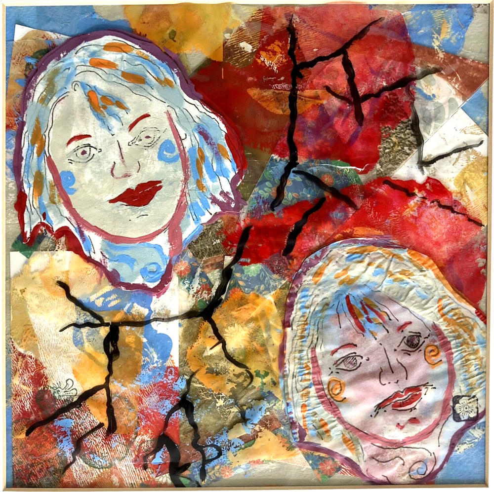 Female Composition Abstract Art Faces Girls Ladies Women Graffiti 1997 Modern IT-image