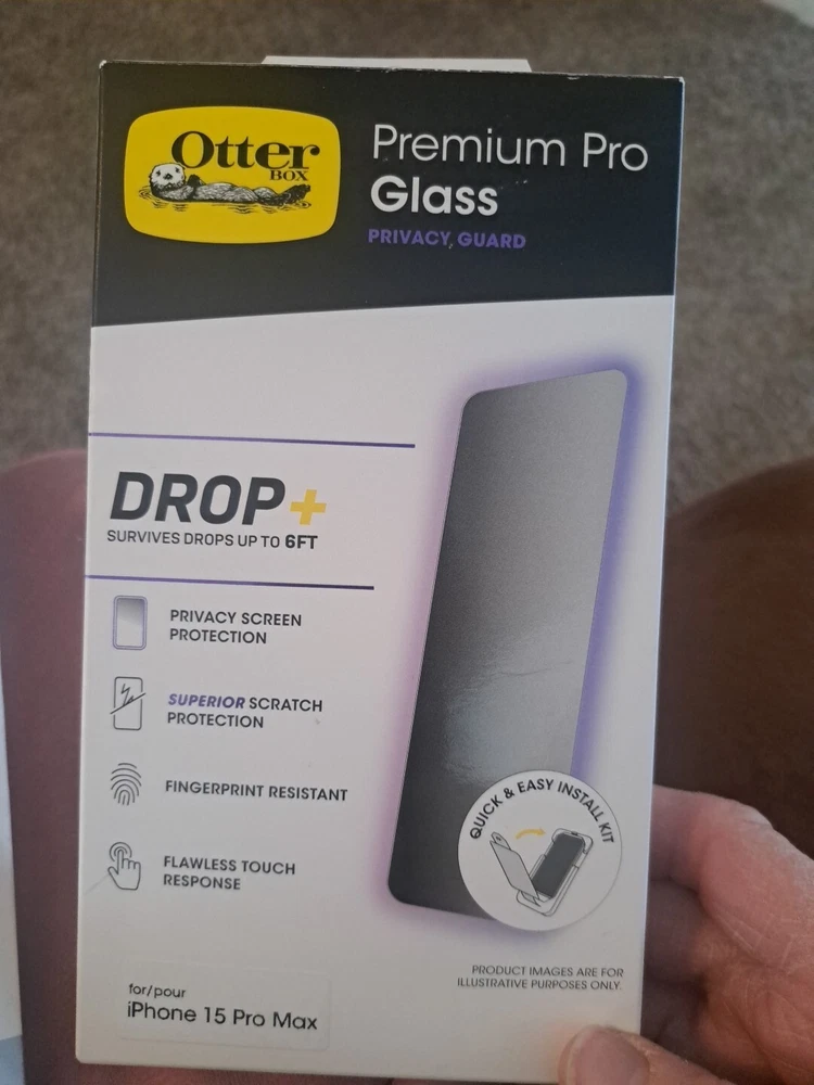 Otterbox Apple iPhone 15 Premium Pro Privacy Guard Glass -