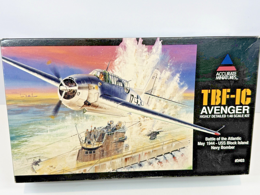 Accurate Miniatures TBF-1C Avenger 1:48 Model Kit #3403 US Navy Aircraft-image