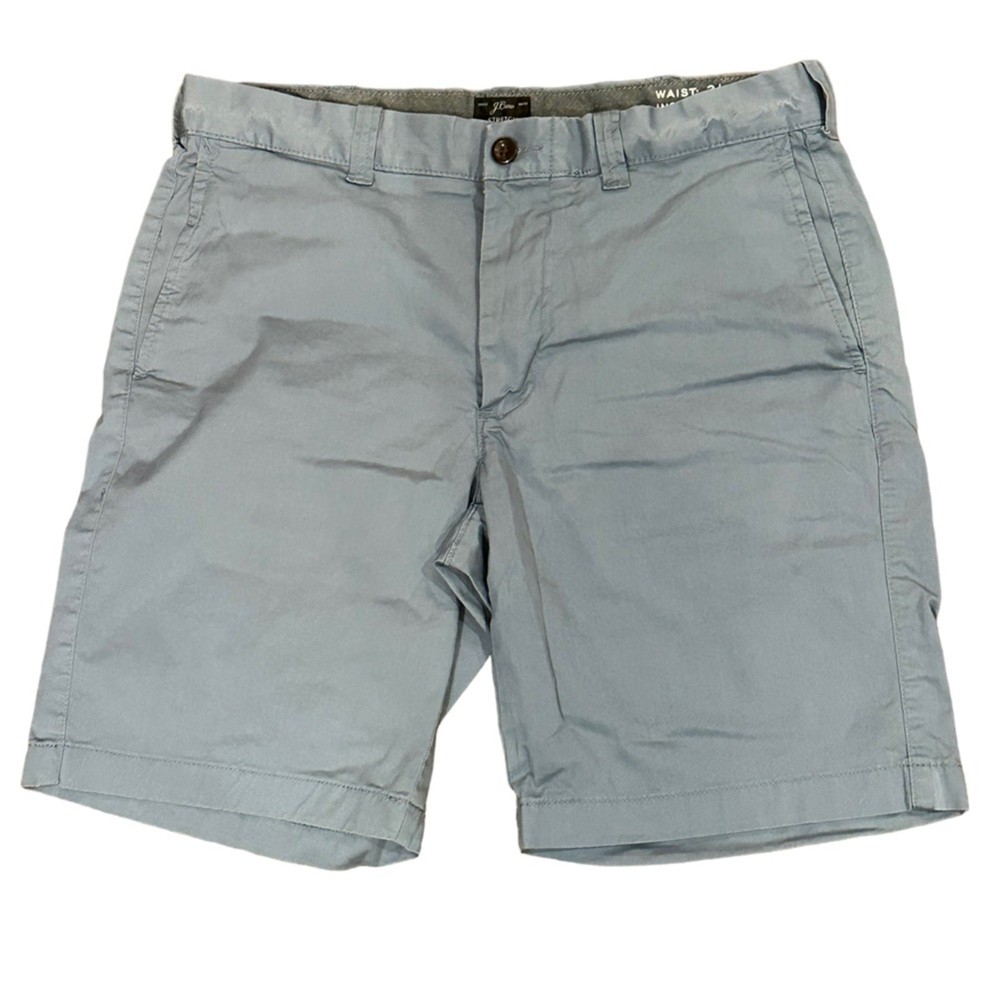 J. Crew Mens Size 31 Dusty Blue/Gray Flat Front Bermuda Shorts