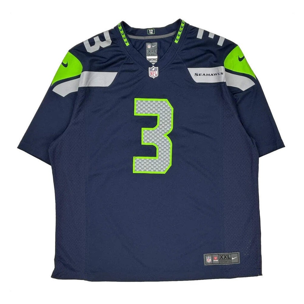 Seahawks Nike Nfl Football Jersey - 2XL Navy Polyester