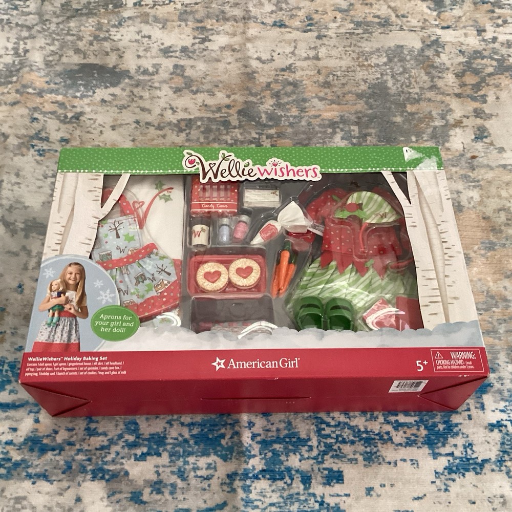 American Girl Wellie Wishers Holiday Baking Set New in Box