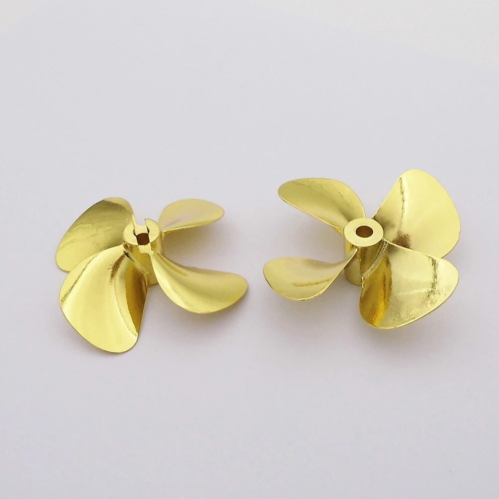 RC Boat Model 55mm/60mm Metal Propeller 4 Blades 4mm Shaft For RC Marine ROV Au