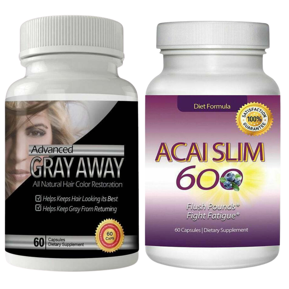 Advanced Anti Gray Hair Color Restoration Acai Slim Berry Weight Loss Supplement-image