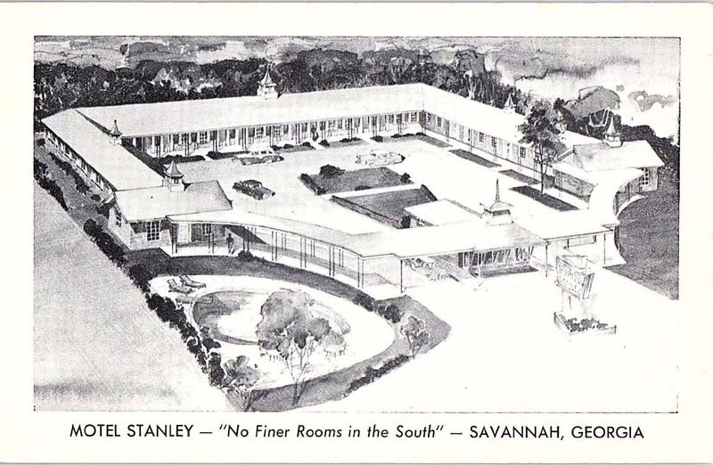 Postcard MOTEL SCENE Savannah Georgia GA m/09 AI7611