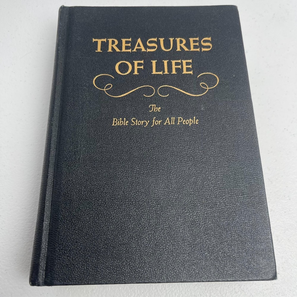 Treasures of Life - The Bible Story for All People - Marbled Edge VTG HC