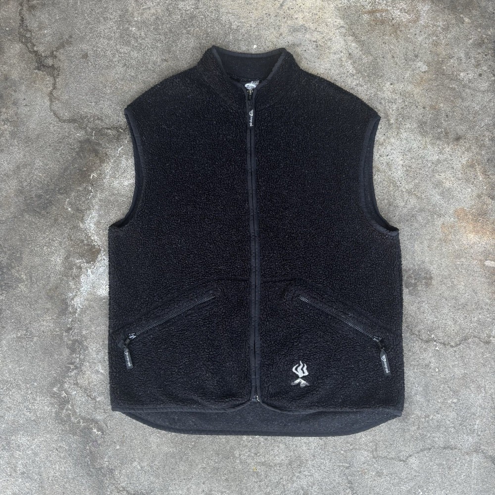 Vintage 90s Quiksilver Snow Deep Pile Fleece Vest Men's Large