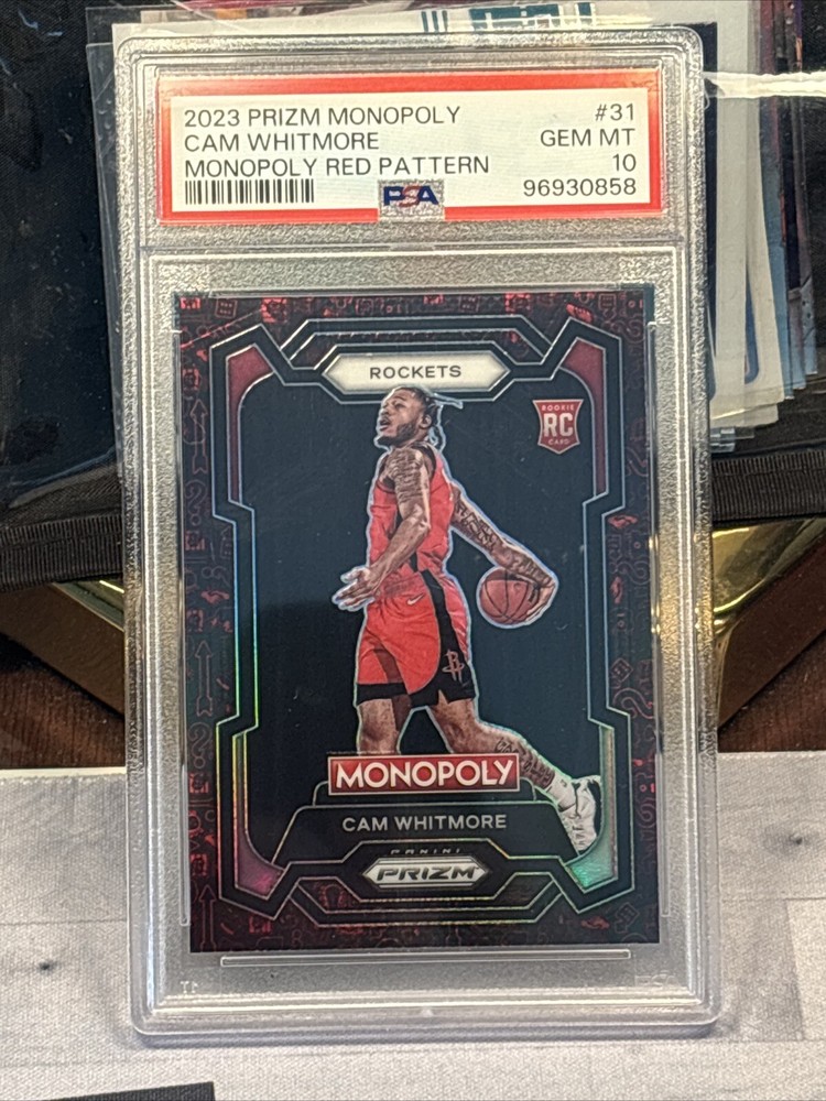 Cam Whitmore 2023 Prizm Monopoly #31(RC) Red Pattern PSA 10 Gem MINT LOW POP!