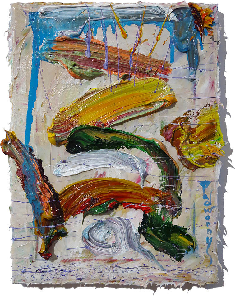 Abstract Impasto Impressionism Pop█Original Oil Painting Art Signed City Nyc█New