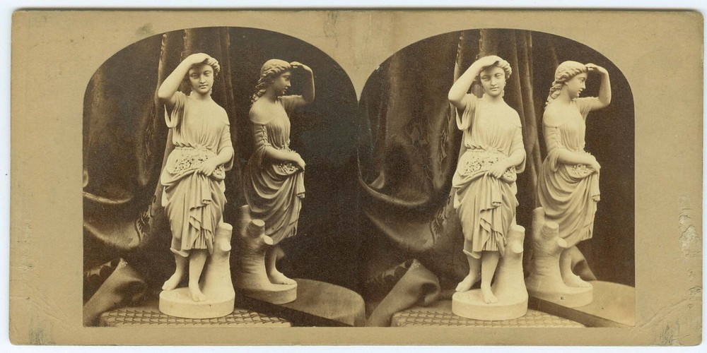 B7662~ 1850’s Statuary Stereoview – Sunshine –  London Stereoscopic?