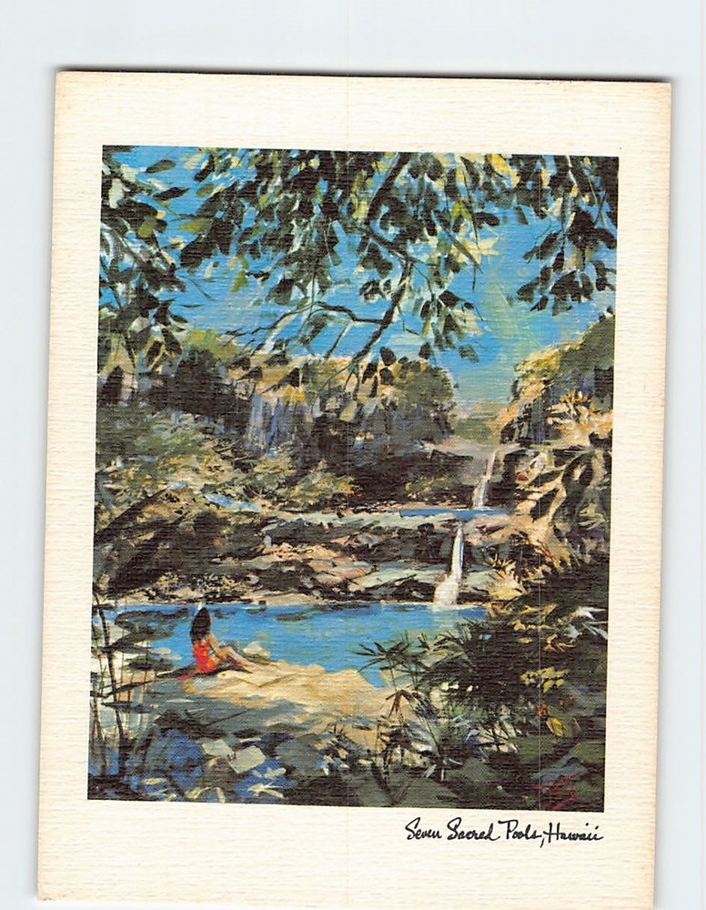 Postcard Seven Sacred Pools Hana Hawaii USA