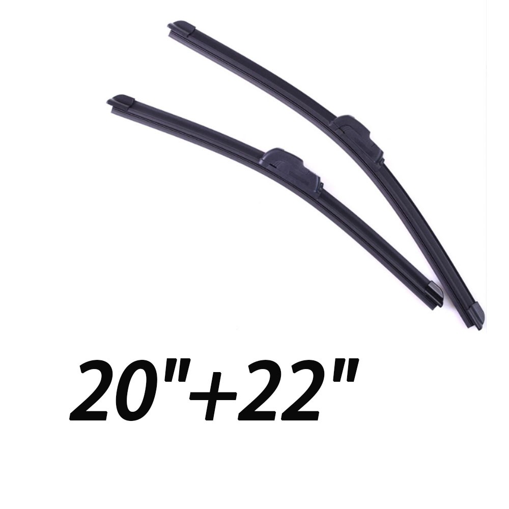 All-Season Universal U Hook Windshield Wiper Blades 22 Inch 20 Inch Pack of 2