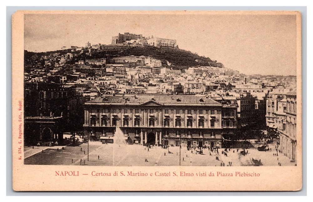Vintage Early 1900s Castle Of St Elmo Naples Italy Undivided Back RPPC