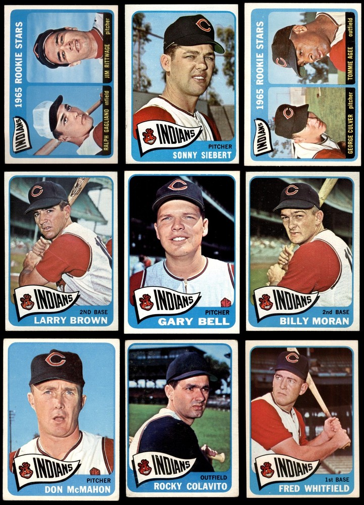 1965 Topps Cleveland Indians Near Team Set 4.5 - VG/EX+ 7078299 (20 / 31 cards)