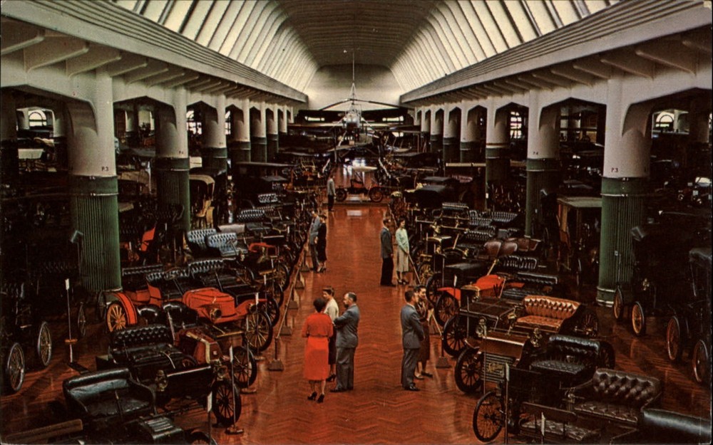 Michigan Dearborn Henry Ford Museum antique automobiles ~ 1950-60s postcard