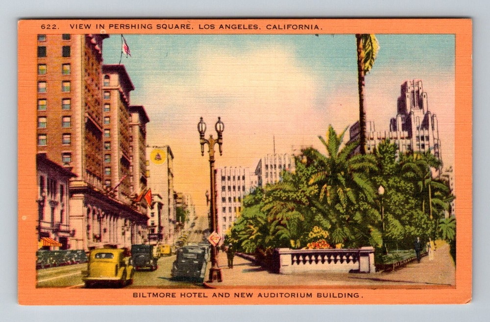 Los Angeles, CA-California, Pershing Square Biltmore Hotel Vintage Postcard