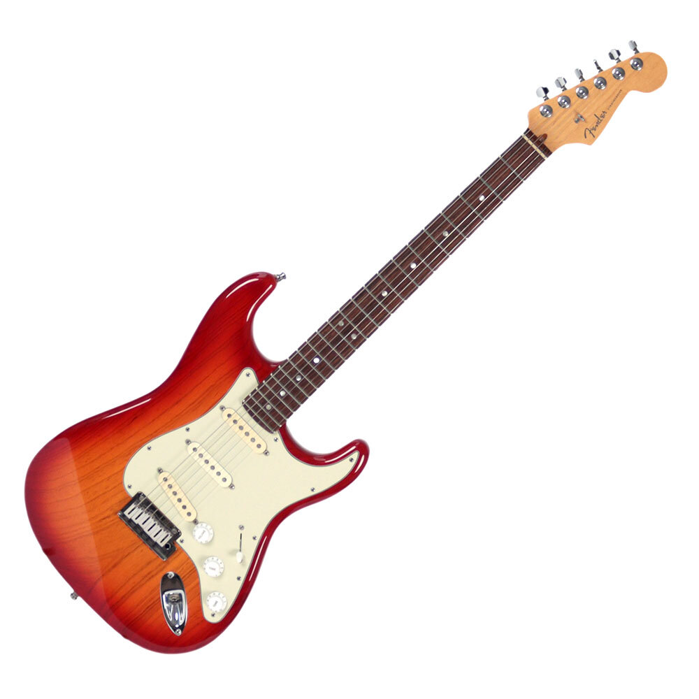 2013 Fender USA American Deluxe Stratocaster Ash Aged Cherry Sunburst Guitar