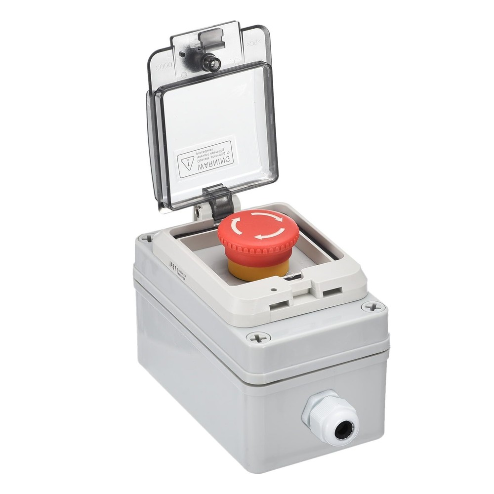 IP67 Push Button Box ABS E Stop Button for Indoor and Outdoor Electrical Comm-image