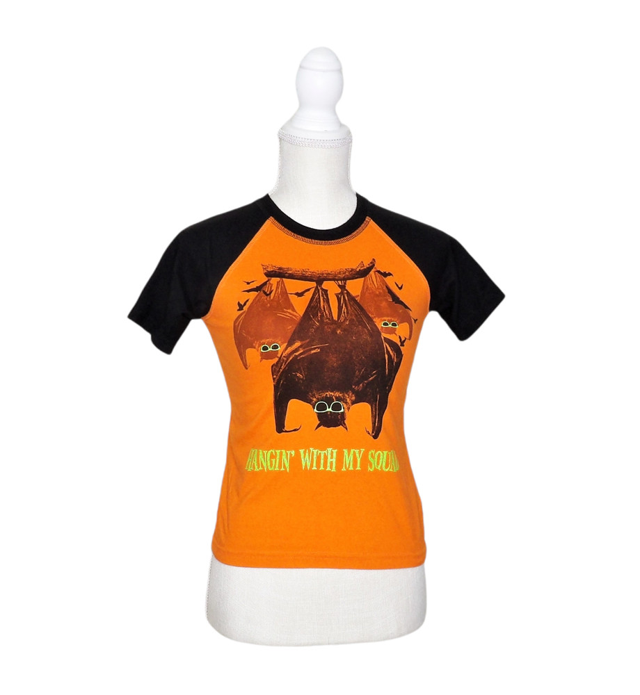 celebrate! Halloween Boy's T-Shirt Orange & Black Short Sleeve Size S/Ch (6-7)