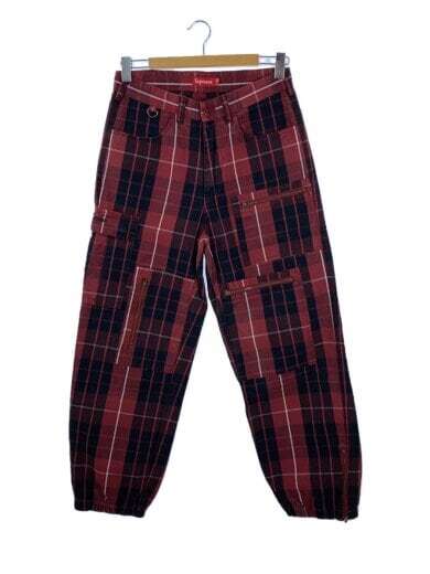 SUPREME 21SS Cargo Flight Pant Bottom 30 Cotton RED Check
