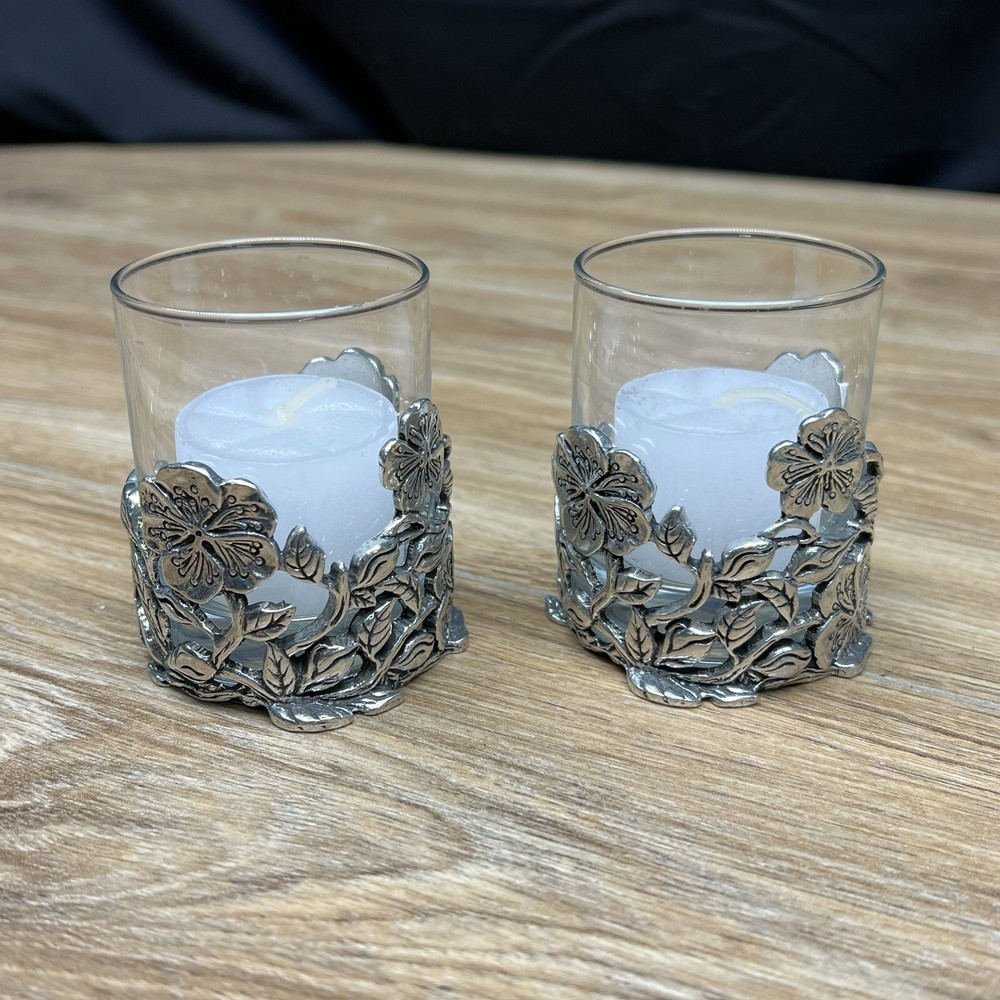 Vintage 2 Inch Pewter Candle Holder LENOX KIRK STIEFF