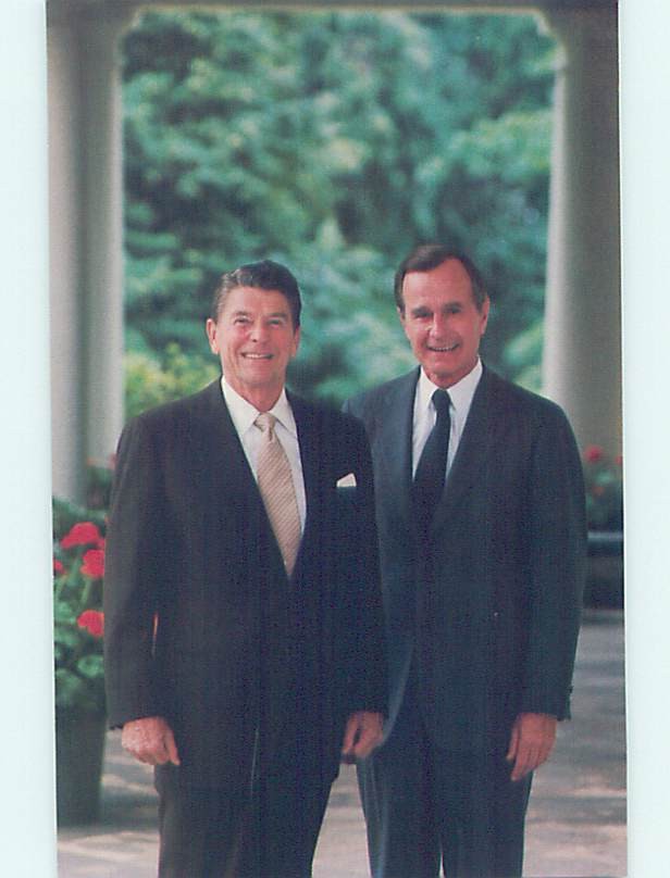 1980's PRESIDENT RONALD REAGAN & VP GEORGE BUSH Washington DC AF1900@