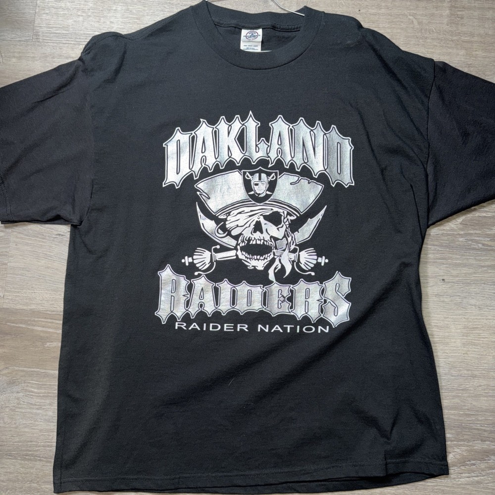 Vintage Y2k Oakland Raiders Double Sided T Shirt Size Xl