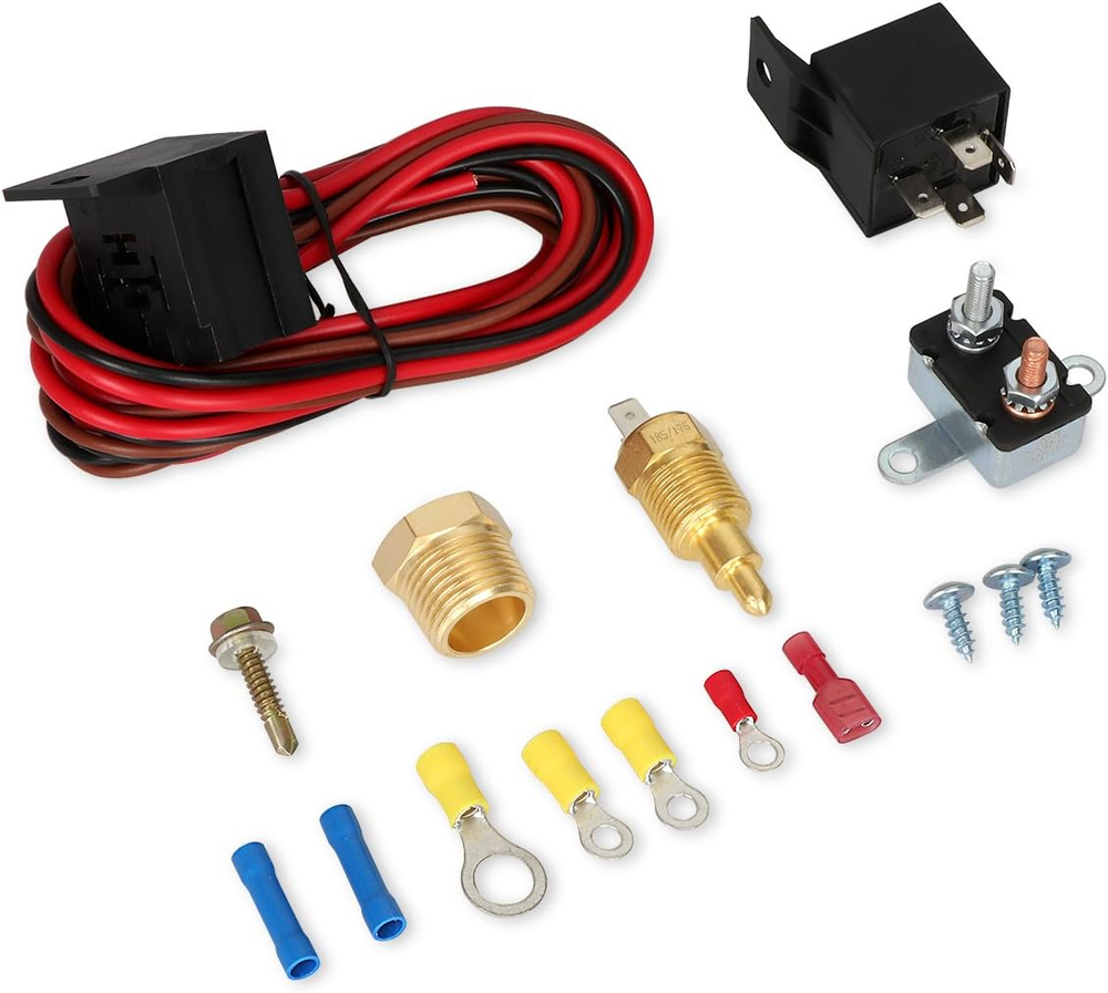 175-185 Degree Electric Cooling Fan Thermostat Kit Temperature Sensor Temperatur