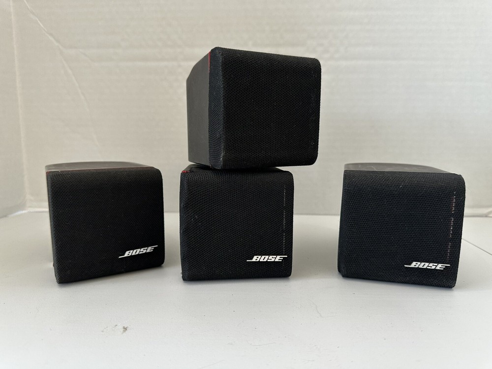 Bose Double Cube Classic Redline Satellite Speaker And 2 Single Cube Speakers