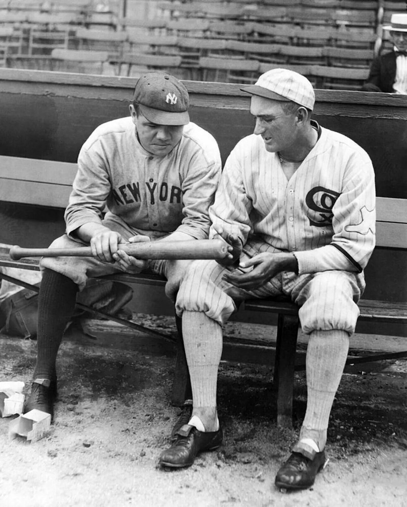 Babe Ruth & Shoeless Joe Jackson 8x10 PHOTO PRINT