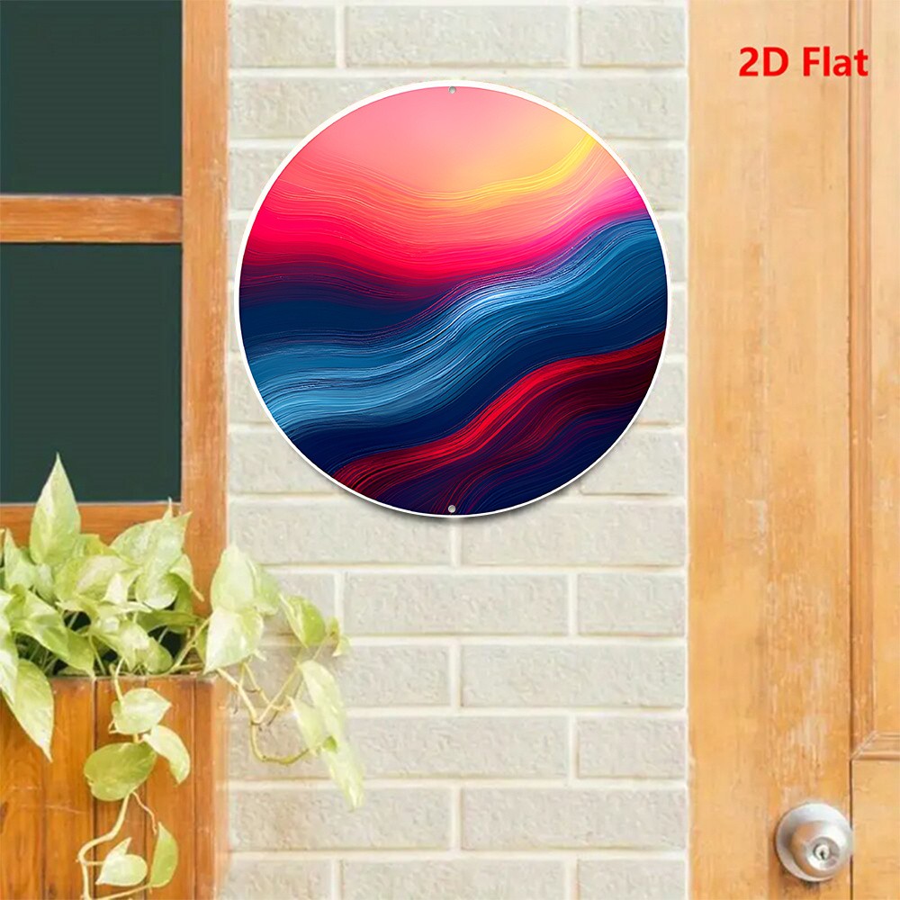8Inch Abstract Modern Painting Aluminum Wall Art Sign