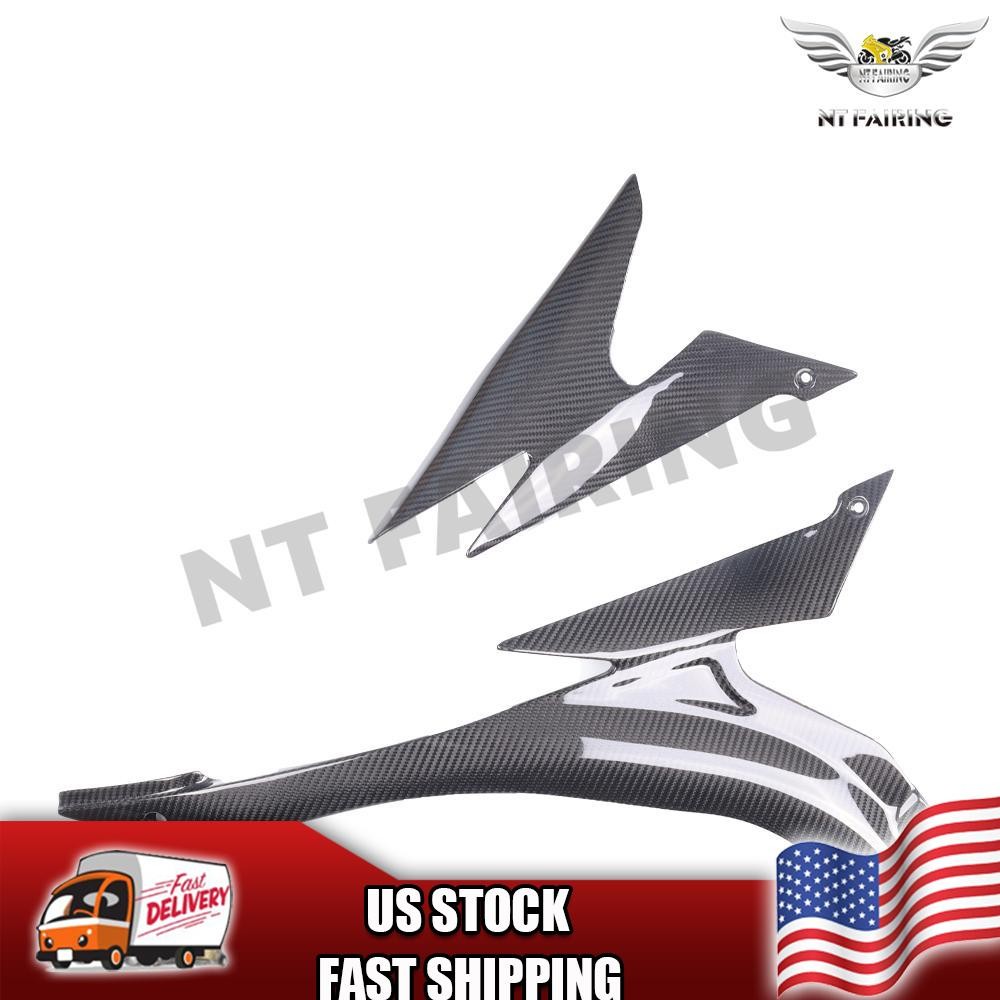 FTA 2007-2008 Kawasaki Ninja ZX-6R Seat Side Panels - 100% Carbon Fiber k01