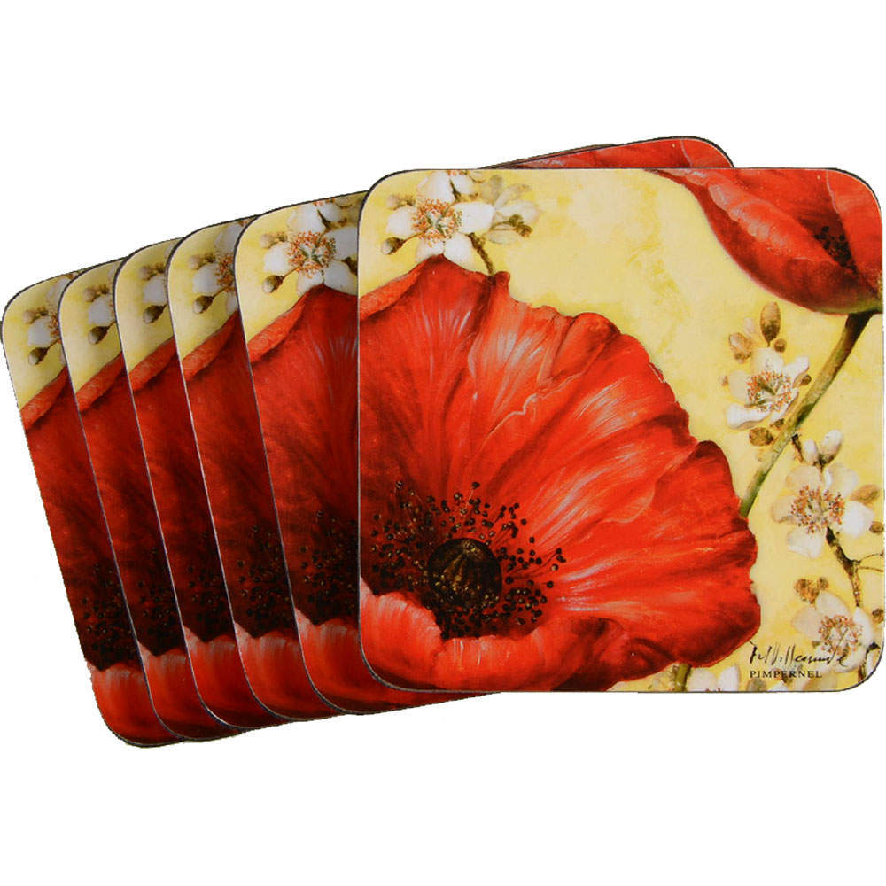 Pimpernel International Coasters Square Corkback Coaster - Set of 6 11117355