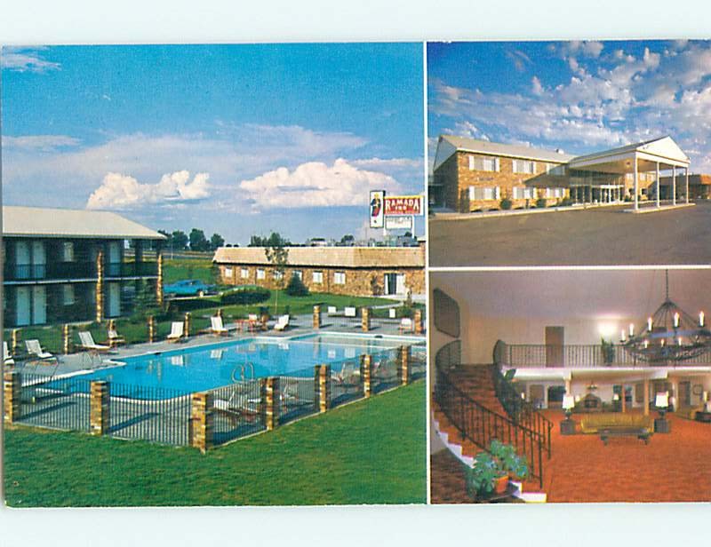 Unused Pre-1980 RAMADA INN MOTEL & POOL Burley Idaho ID u5602