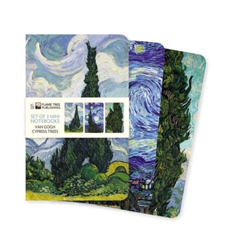 Vincent Van Gogh Cypresses 3-Pack Mini Notebooks by Flame Tree Studio