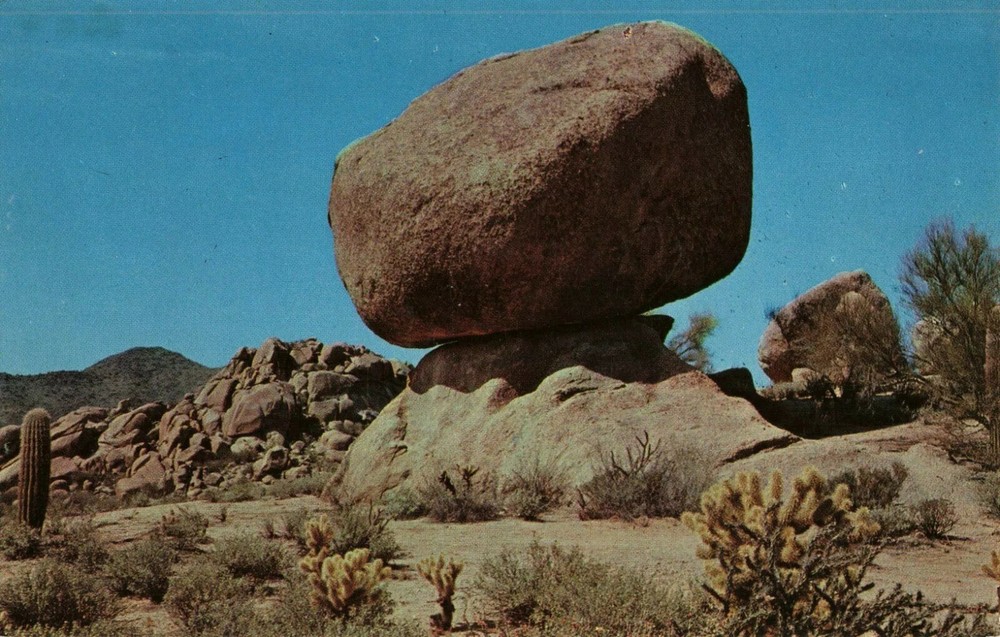Balanced Rock in Desert Near Cave Creek Arizona AZ - Postcard