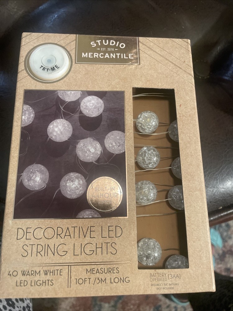 Studio Mercantile Decorative Led String Lights 40 Warm White Led Light.