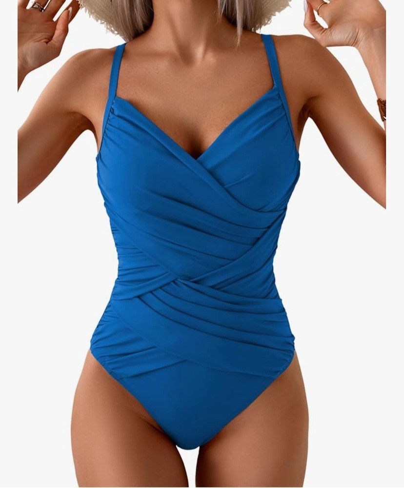 B2prity 1pc Size M, Swimsuit Tummy Control Criss Cross Bathing Suit Slimming...