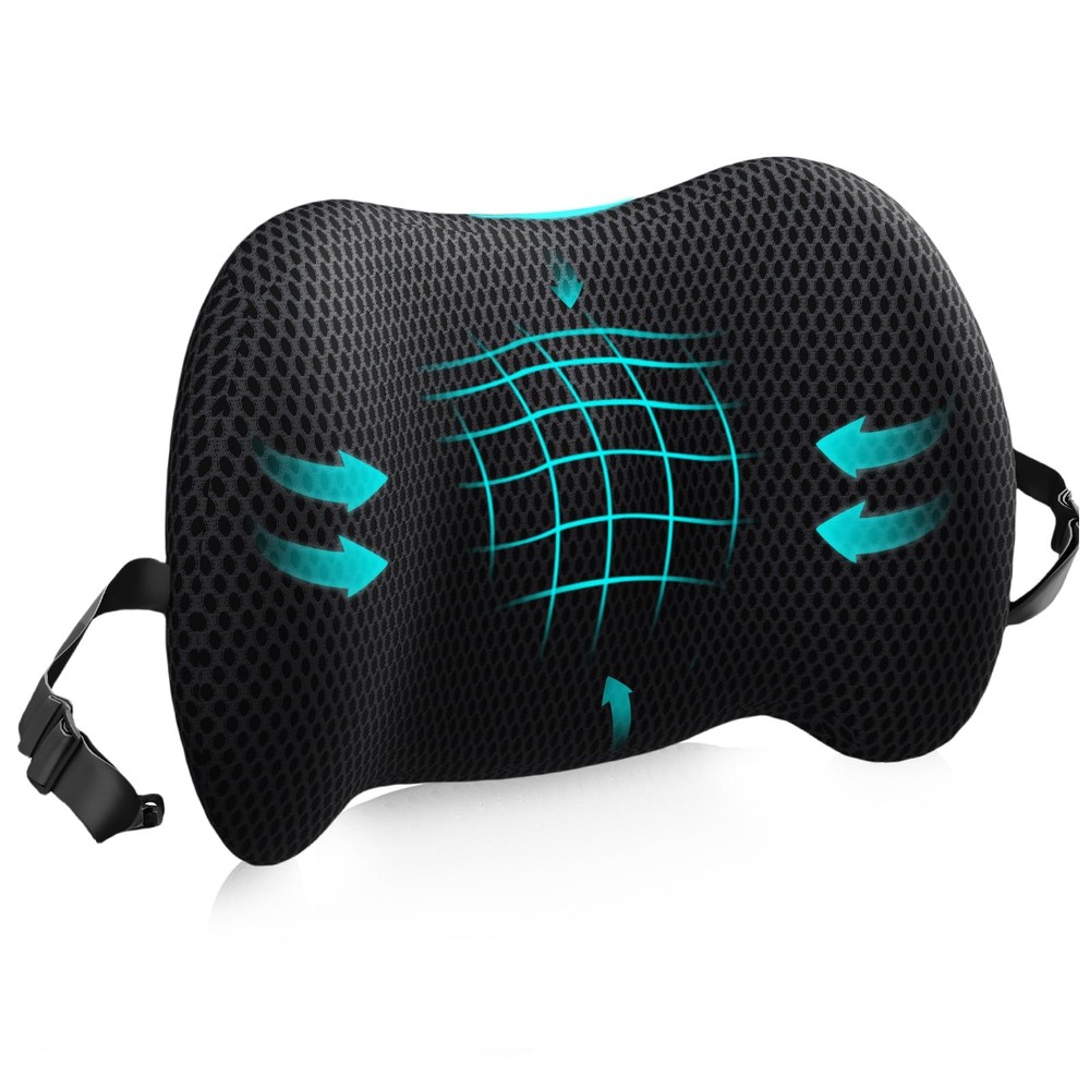 Lumbar Pillow for Office Chair, Car Lumbar Pillow Lower Back Pain , Memory Fo...