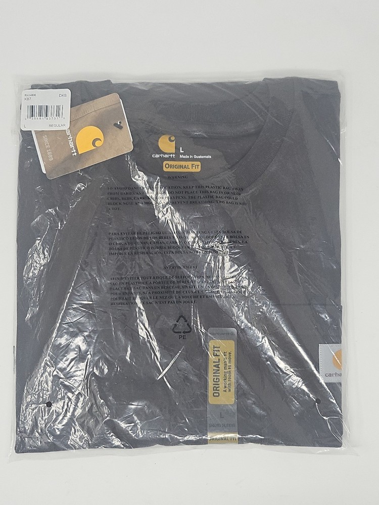 Carhartt K87 Workwear Pocket T-Shirt Men's Size Large Original Fit NWT Brown