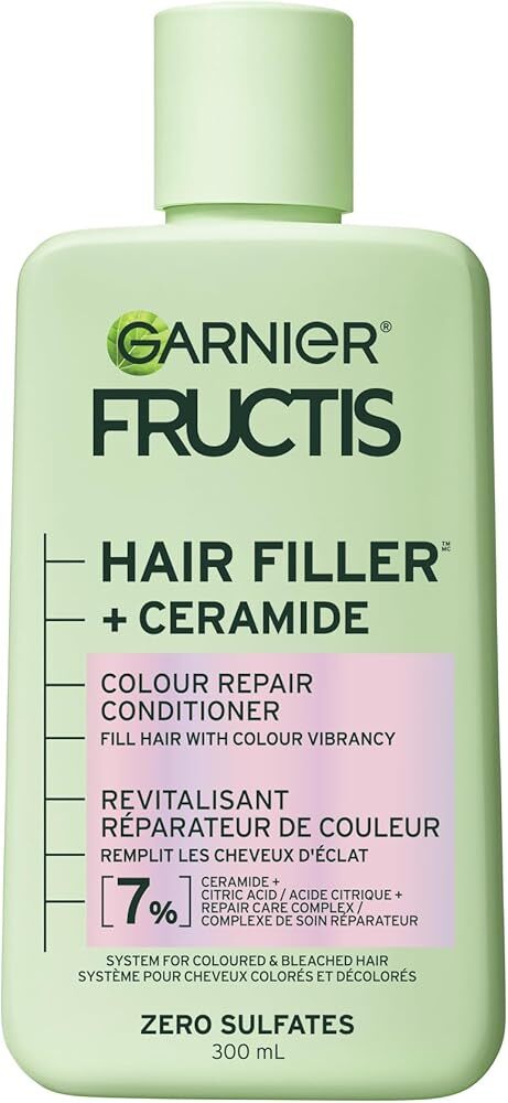 Garnier Fructis Hair Filler Color Repair Conditioner with Ceramide, Smoothing...