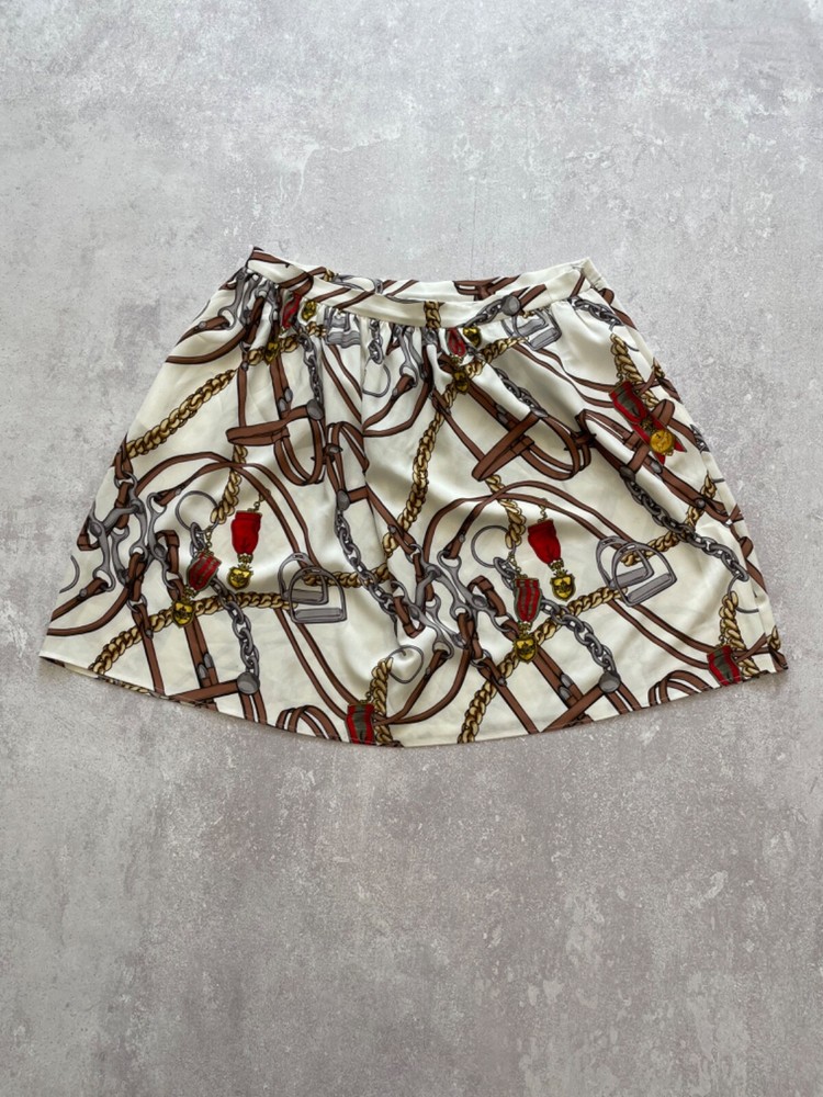 Blumarine Blugirl Women's L  Tack Medallion Print Skirt