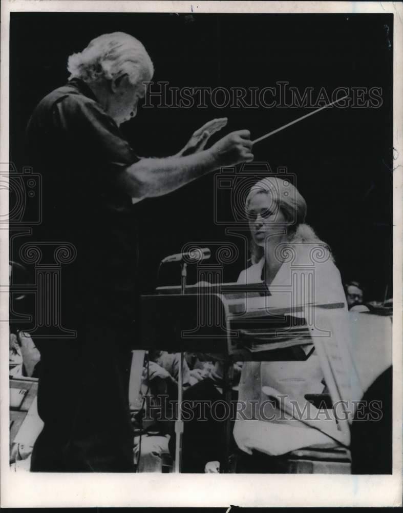 1969 Press Photo Mrs. Edward Kennedy with Boston Pops Conductor Arthur Fiedler