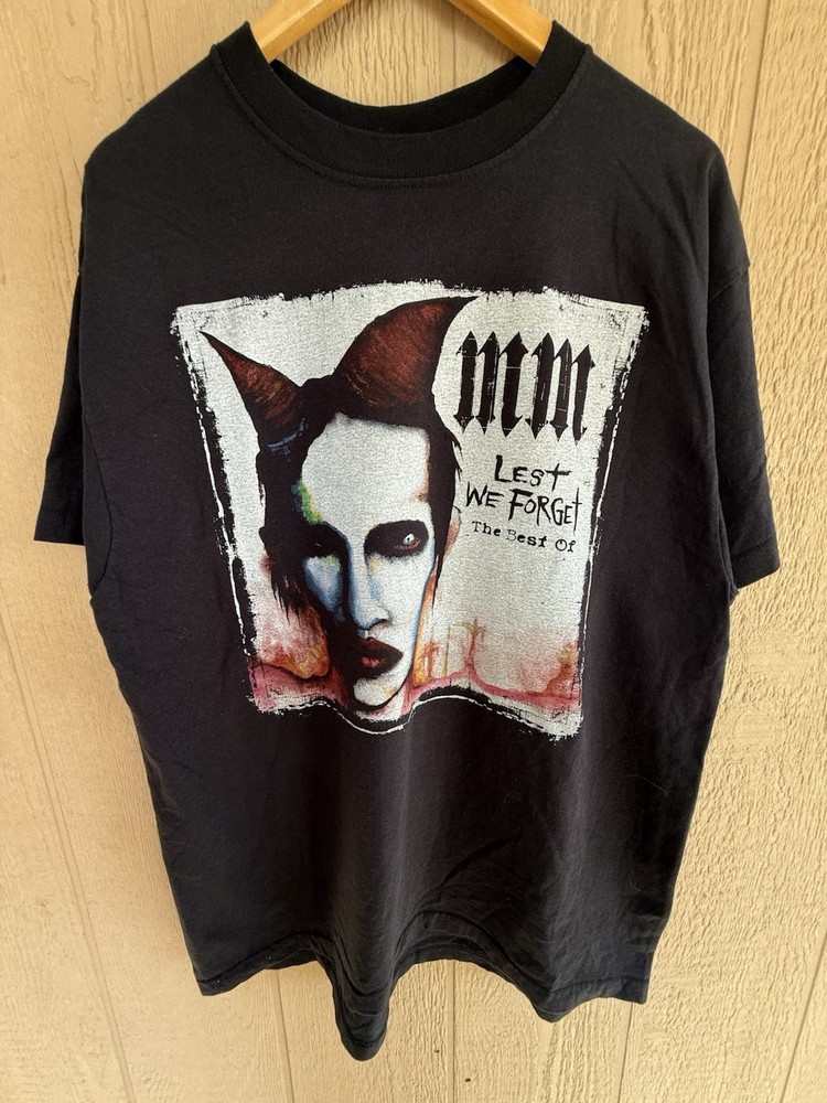 Marilyn Manson Y2K Vintage Band Concert Tour T Shirt Size XL  Modern Reprint