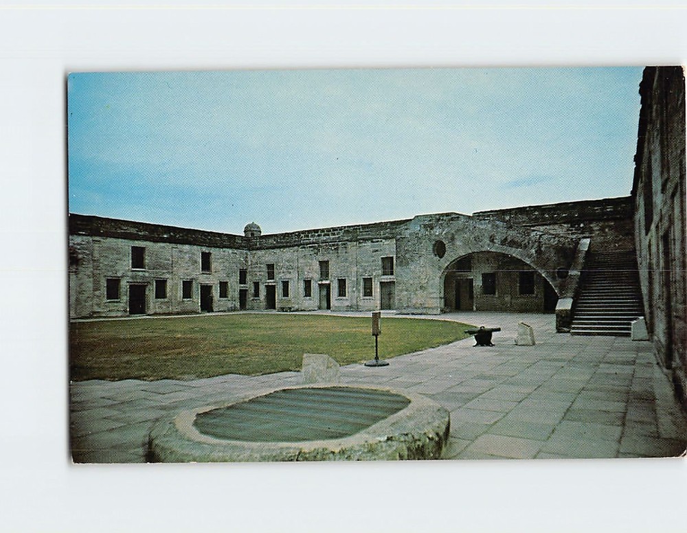 Postcard Courtyard Castillo De San Marcos National Monument St Augustine Florida