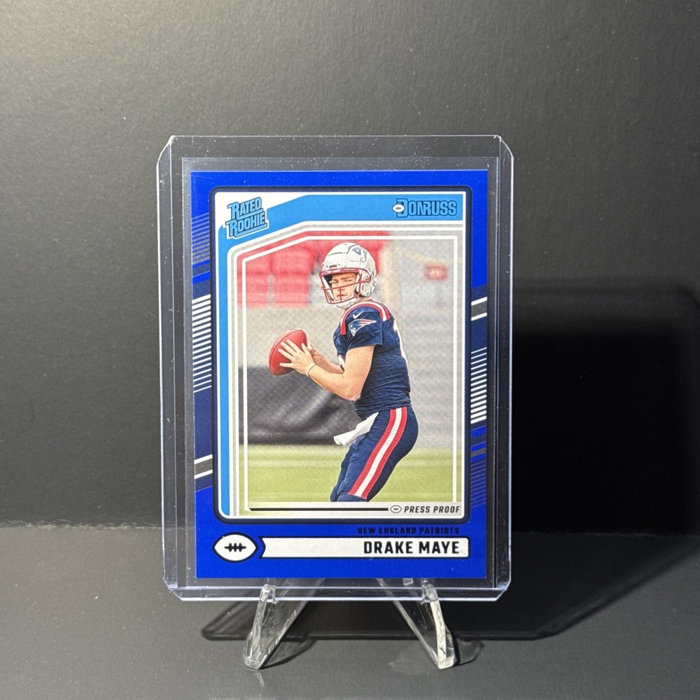 2024 Panini Donruss - Rated Rookie Drake Maye #379 Blue Press Proof (RC)