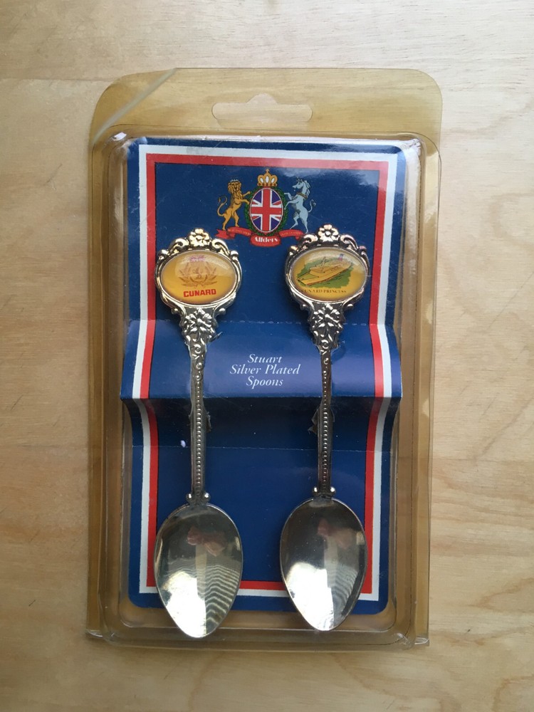 CUNARD LINE, CARNIVAL CRUISE LINE SOUVENIR SPOONS