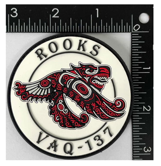 NAVY VAQ-137 ROOKS BERSERKER HOOK & LOOP PVC PATCH
